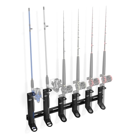 Wall Mount Mixed Fishing Rod Holders & Reel Storage